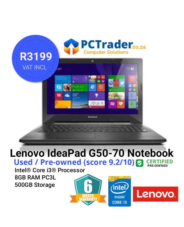 Lenovo G50-70 Intel Core i3 (Used 8.8/10)