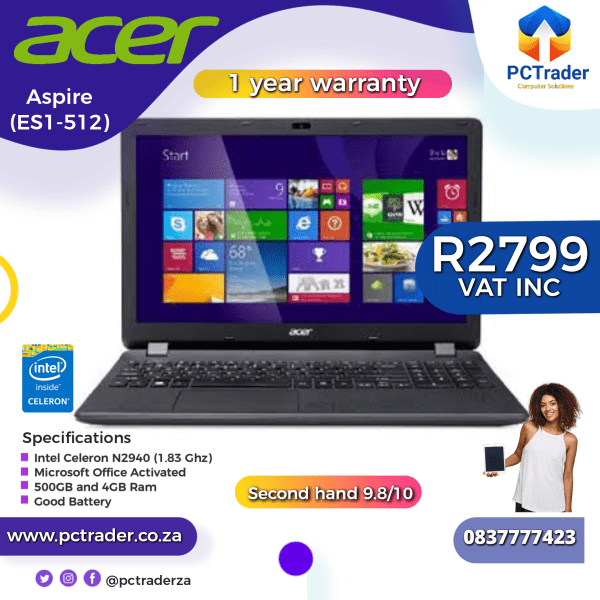 Acer Aspire ES1-512 (Second Hand score 9.8/10)