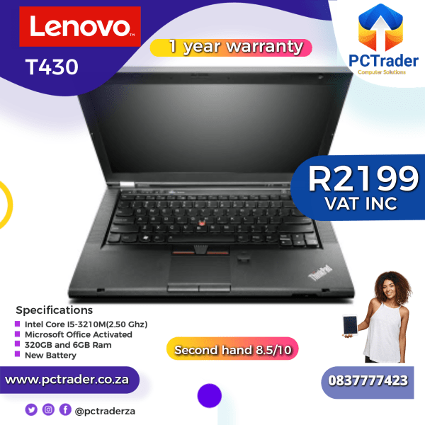 Lenovo ThinkPad T430 (Second Hand score 9/10)