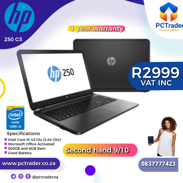 HP 250 G3 Core I5 - 4th gen (Second Hand score 9/10)