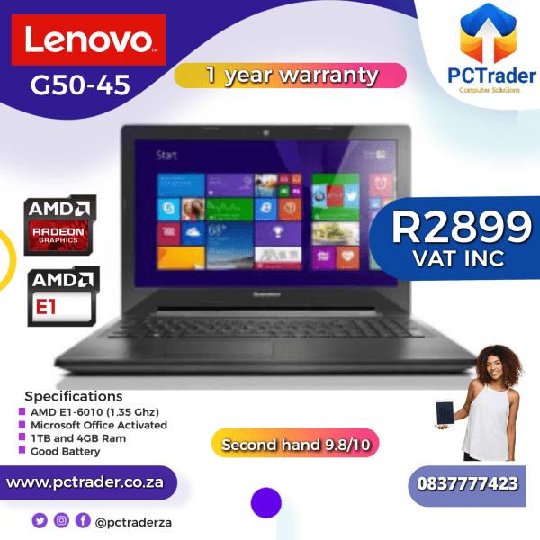 Lenovo G50-45 AMD E1-6010 (Second Hand 9.8/10)