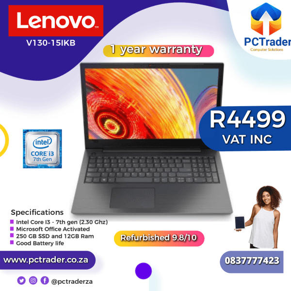 lenovo v130-15ikb core i3 7th gen(Refurbished 9.8/10)