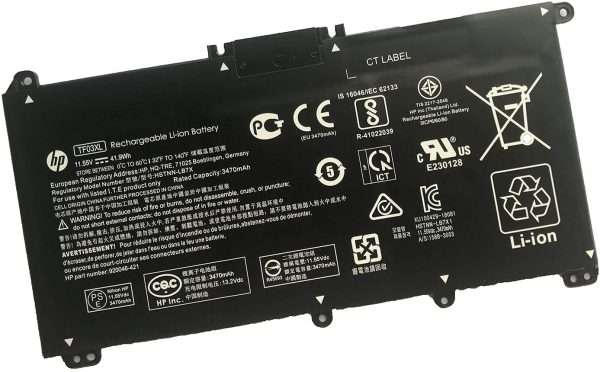 HP Pavilion 15-cc720TX HSTNN-IB7Y 920070-855 TF03XL L11421-545,New 3Cell 11.55V 41.9Wh HP TF03XL 920070-855 920046-421 920046-521 Rechargeable Li-ion Battery - Image 2