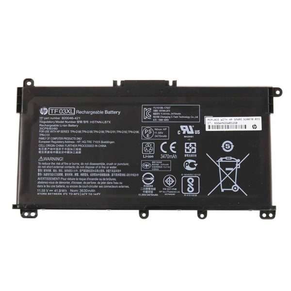 HP Pavilion 15-cc720TX HSTNN-IB7Y 920070-855 TF03XL L11421-545,New 3Cell 11.55V 41.9Wh HP TF03XL 920070-855 920046-421 920046-521 Rechargeable Li-ion Battery