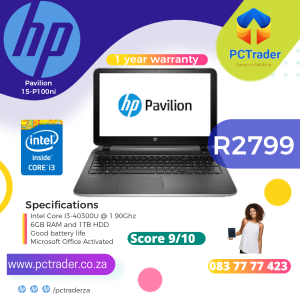 HP Pavillion PI100ni, 1TB HDD, 6GB Ram, INTEL Core i3-4030U (Second hand 9/10)